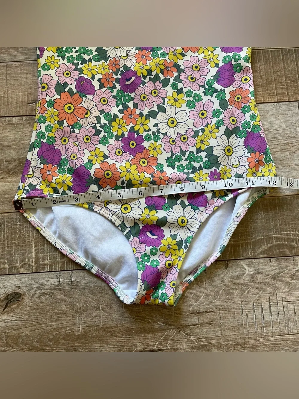 Mini Boden Girls Floral One Piece Swimsuit Daisy Strap 9-10Y Colorful Swim